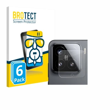 Vorderseite einer Produktverpackung mit dem Markenlogo BROTECT. Daneben ist das Gerät Xiaomi 15 (NUR Kameraschutz) mit dem zug