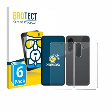Vorderseite einer Produktverpackung mit dem Markenlogo BROTECT. Daneben ist das Gerät Samsung Galaxy A36 5G Enterprise Edition