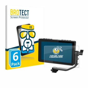 Vorderseite einer Produktverpackung mit dem Markenlogo BROTECT. Daneben ist das Gerät Feelworld F5 PROX 5,5