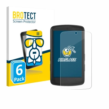 Vorderseite einer Produktverpackung mit dem Markenlogo BROTECT. Daneben ist das Gerät Bryton Rider S810 mit dem zugehörigen Di