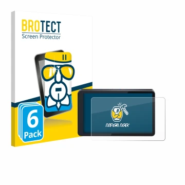 Vorderseite einer Produktverpackung mit dem Markenlogo BROTECT. Daneben ist das Gerät CARabc DB601 mit dem zugehörigen Display