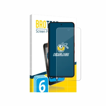 Vorderseite einer Produktverpackung mit dem Markenlogo BROTECT. Daneben ist das Gerät Nothing CMF Phone 2 Pro mit dem zugehöri