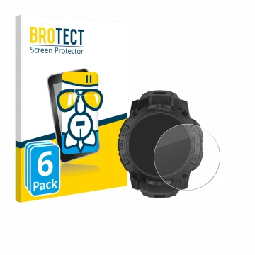 Vorderseite einer Produktverpackung mit dem Markenlogo BROTECT. Daneben ist das Gerät Garmin Instinct 3 Solar Tactical Edition
