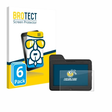Vorderseite einer Produktverpackung mit dem Markenlogo BROTECT. Daneben ist das Gerät Naviter Omni mit dem zugehörigen Display