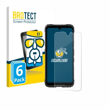 Vorderseite einer Produktverpackung mit dem Markenlogo BROTECT. Daneben ist das Gerät Hammer Blade 5G mit dem zugehörigen Disp