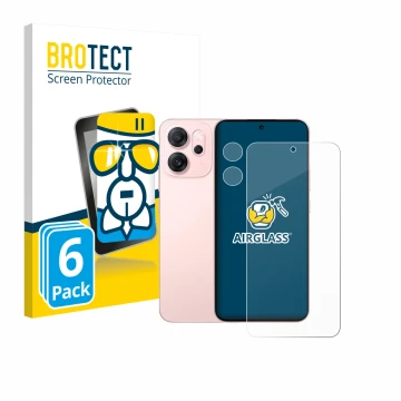 Vorderseite einer Produktverpackung mit dem Markenlogo BROTECT. Daneben ist das Gerät Oppo Reno 14 F (Display+Kamera) mit dem 