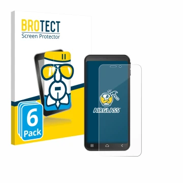 Vorderseite einer Produktverpackung mit dem Markenlogo BROTECT. Daneben ist das Gerät Emporia Smart ME7 mit dem zugehörigen Di