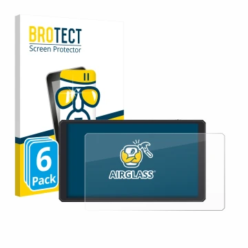 Vorderseite einer Produktverpackung mit dem Markenlogo BROTECT. Daneben ist das Gerät Feelworld CUT6 6