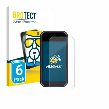 Vorderseite einer Produktverpackung mit dem Markenlogo BROTECT. Daneben ist das Gerät SkyCaddie Pro 5X mit dem zugehörigen Dis