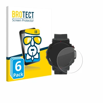 Vorderseite einer Produktverpackung mit dem Markenlogo BROTECT. Daneben ist das Gerät Crivit Sport-Smartwatch mit dem zugehöri