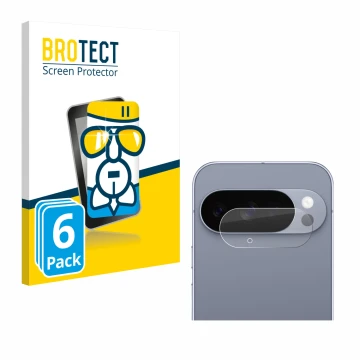 Vorderseite einer Produktverpackung mit dem Markenlogo BROTECT. Daneben ist das Gerät Google Pixel 10 Pro (NUR Kameraschutz) m