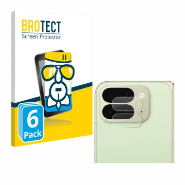 Vorderseite einer Produktverpackung mit dem Markenlogo BROTECT. Daneben ist das Gerät Google Pixel 10 Pro Fold (NUR Kameraschu