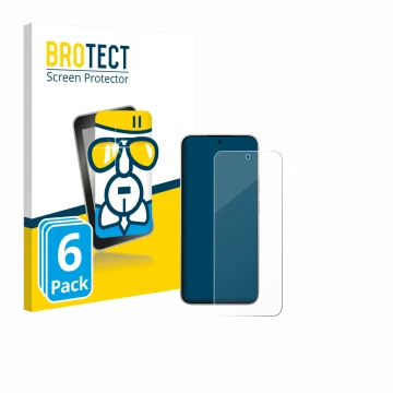 Vorderseite einer Produktverpackung mit dem Markenlogo BROTECT. Daneben ist das Gerät Xiaomi 15T mit dem zugehörigen Displaysc