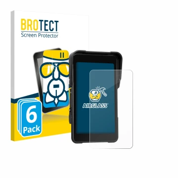 Vorderseite einer Produktverpackung mit dem Markenlogo BROTECT. Daneben ist das Gerät CAMECHO Motorrad Carplay 5