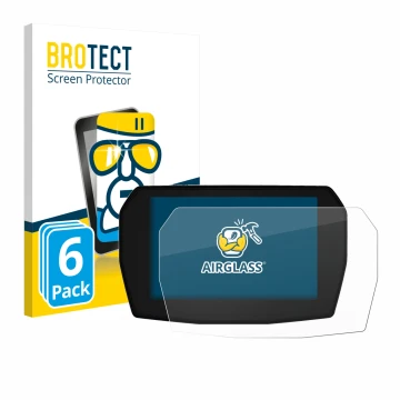 Vorderseite einer Produktverpackung mit dem Markenlogo BROTECT. Daneben ist das Gerät Ducati Panigale V2 2025 mit dem zugehöri