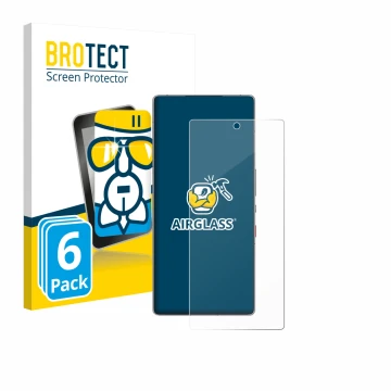 Vorderseite einer Produktverpackung mit dem Markenlogo BROTECT. Daneben ist das Gerät ZTE Nubia Red Magic 11 Pro mit dem zugeh