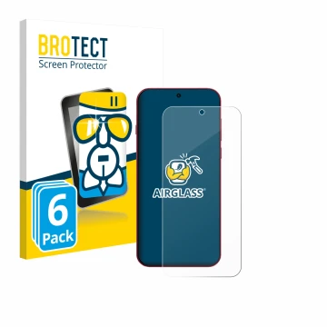 Vorderseite einer Produktverpackung mit dem Markenlogo BROTECT. Daneben ist das Gerät Oppo Find X9 Pro mit dem zugehörigen Dis