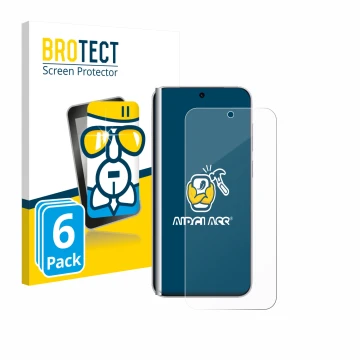 Vorderseite einer Produktverpackung mit dem Markenlogo BROTECT. Daneben ist das Gerät Vivo X300 Pro mit dem zugehörigen Displa