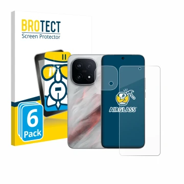 Vorderseite einer Produktverpackung mit dem Markenlogo BROTECT. Daneben ist das Gerät Vivo iQOO 15 (Display+Kamera) mit dem zu