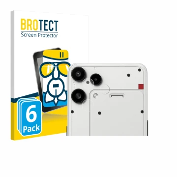 Vorderseite einer Produktverpackung mit dem Markenlogo BROTECT. Daneben ist das Gerät Nothing Phone (3a) Lite (NUR Kameraschut