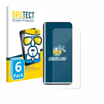 Vorderseite einer Produktverpackung mit dem Markenlogo BROTECT. Daneben ist das Gerät Oppo Reno 14 mit dem zugehörigen Display