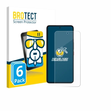 Vorderseite einer Produktverpackung mit dem Markenlogo BROTECT. Daneben ist das Gerät Nubia Neo 3 GT 5G mit dem zugehörigen Di