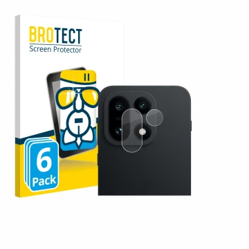 Vorderseite einer Produktverpackung mit dem Markenlogo BROTECT. Daneben ist das Gerät OnePlus 15 (NUR Kameraschutz) mit dem zu