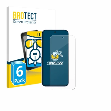 Vorderseite einer Produktverpackung mit dem Markenlogo BROTECT. Daneben ist das Gerät Oppo Reno 15 mit dem zugehörigen Display