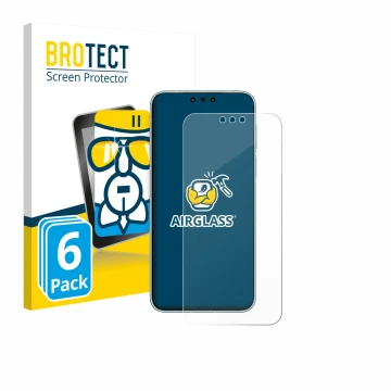 Vorderseite einer Produktverpackung mit dem Markenlogo BROTECT. Daneben ist das Gerät Huawei Mate 80 Pro Max mit dem zugehörig