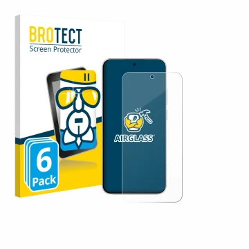 Vorderseite einer Produktverpackung mit dem Markenlogo BROTECT. Daneben ist das Gerät Xiaomi Redmi Note 15 Pro mit dem zugehör