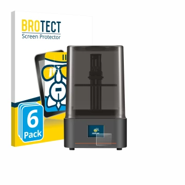 Vorderseite einer Produktverpackung mit dem Markenlogo BROTECT. Daneben ist das Gerät Anycubic Photon Mono 4 mit dem zugehörig
