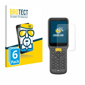 Vorderseite einer Produktverpackung mit dem Markenlogo BROTECT. Daneben ist das Gerät Newland MT37 Baiji mit dem zugehörigen D