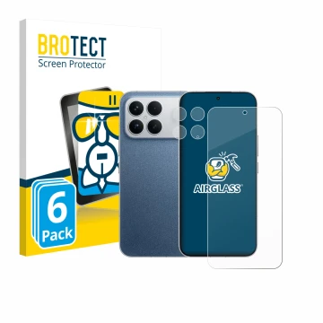 Vorderseite einer Produktverpackung mit dem Markenlogo BROTECT. Daneben ist das Gerät Xiaomi Poco F8 Ultra (Display+Kamera) mi