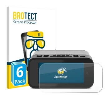 Vorderseite einer Produktverpackung mit dem Markenlogo BROTECT. Daneben ist das Gerät TechniSat Digitradio 52 BT mit dem zugeh