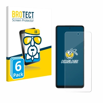 Vorderseite einer Produktverpackung mit dem Markenlogo BROTECT. Daneben ist das Gerät Oppo A5x mit dem zugehörigen Displayschu