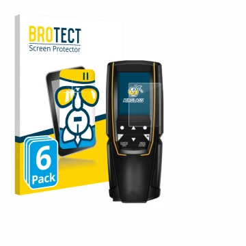 Vorderseite einer Produktverpackung mit dem Markenlogo BROTECT. Daneben ist das Gerät Testo 310 (2. Gen.) mit dem zugehörigen 