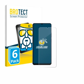 Vorderseite einer Produktverpackung mit dem Markenlogo BROTECT. Daneben ist das Gerät realme Note 70 mit dem zugehörigen Displ
