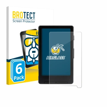 Vorderseite einer Produktverpackung mit dem Markenlogo BROTECT. Daneben ist das Gerät Xteink X4 mit dem zugehörigen Displaysch