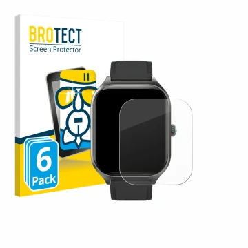Vorderseite einer Produktverpackung mit dem Markenlogo BROTECT. Daneben ist das Gerät FORRLITE Smartwatch 2.01