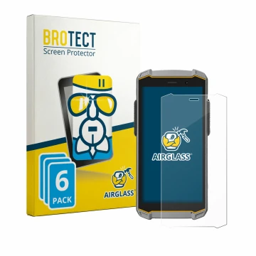 Vorderseite einer Produktverpackung mit dem Markenlogo BROTECT. Daneben ist das Gerät i.safe MOBILE IS540.M1 mit dem zugehörig