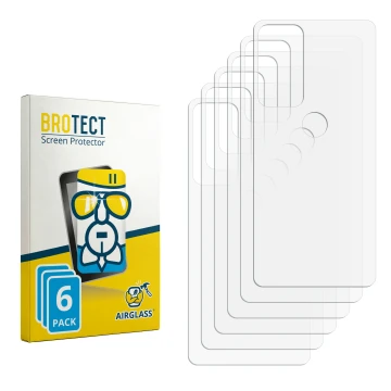 Vorderseite einer Produktverpackung mit dem Markenlogo BROTECT. Daneben ist der zugehörige Displayschutz.