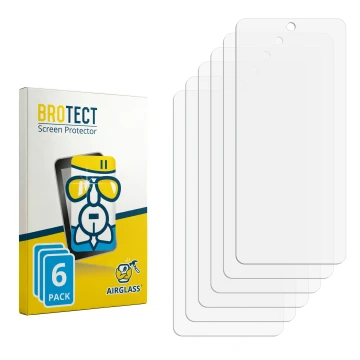 Vorderseite einer Produktverpackung mit dem Markenlogo BROTECT. Daneben ist der zugehörige Displayschutz.
