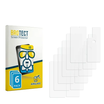 Vorderseite einer Produktverpackung mit dem Markenlogo BROTECT. Daneben ist der zugehörige Displayschutz.