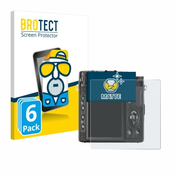 Vorderseite einer Produktverpackung mit dem Markenlogo BROTECT. Daneben ist das Gerät Fujifilm X10 mit dem zugehörigen Display