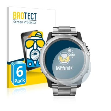 Vorderseite einer Produktverpackung mit dem Markenlogo BROTECT. Daneben ist das Gerät Garmin Fenix 3 Saphir mit dem zugehörige