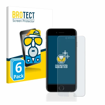 Vorderseite einer Produktverpackung mit dem Markenlogo BROTECT. Daneben ist das Gerät Apple iPhone 7 mit dem zugehörigen Displ