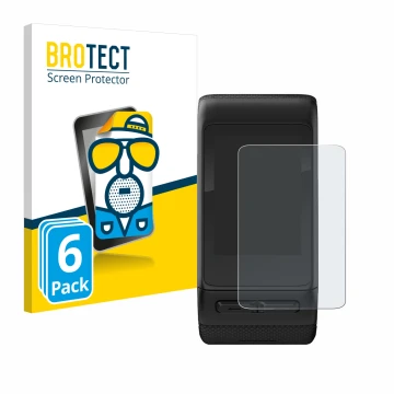 Vorderseite einer Produktverpackung mit dem Markenlogo BROTECT. Daneben ist das Gerät Garmin vivoactive HR mit dem zugehörigen