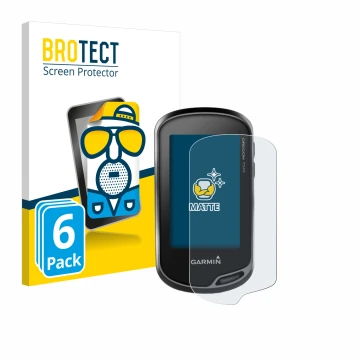 Vorderseite einer Produktverpackung mit dem Markenlogo BROTECT. Daneben ist das Gerät Garmin Oregon 750t mit dem zugehörigen D