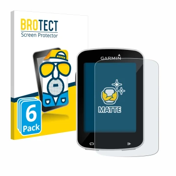 Vorderseite einer Produktverpackung mit dem Markenlogo BROTECT. Daneben ist das Gerät Garmin Edge Explore 820 mit dem zugehöri