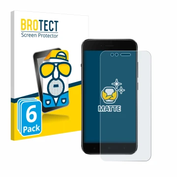 Vorderseite einer Produktverpackung mit dem Markenlogo BROTECT. Daneben ist das Gerät Xiaomi Mi A1 mit dem zugehörigen Display